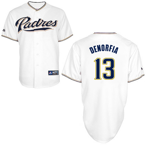 Chris Denorfia #13 Youth Baseball Jersey-San Diego Padres Authentic Home White Cool Base MLB Jersey